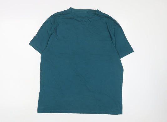 ASOS Mens Blue Cotton T-Shirt Size M Crew Neck