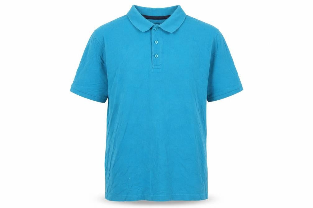 Originals Mens Blue Cotton Polo Size L Collared Button
