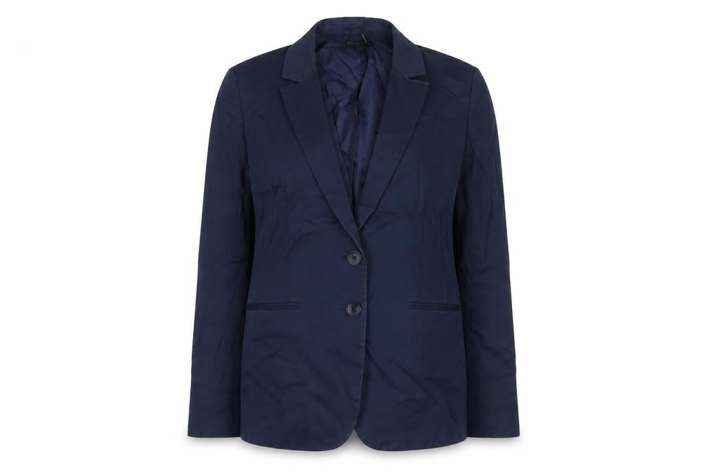 United Colors of Benetton Womens Blue Jacket Blazer Size 14 Button