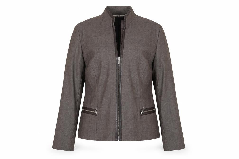 Next Womens Brown Jacket Size 16 Zip