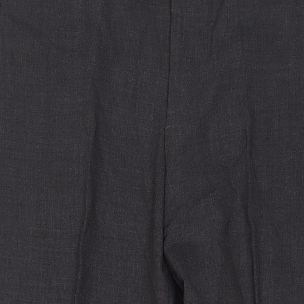 ARMANI Mens Grey Wool Trousers Size 40 in L31 in Regular Zip