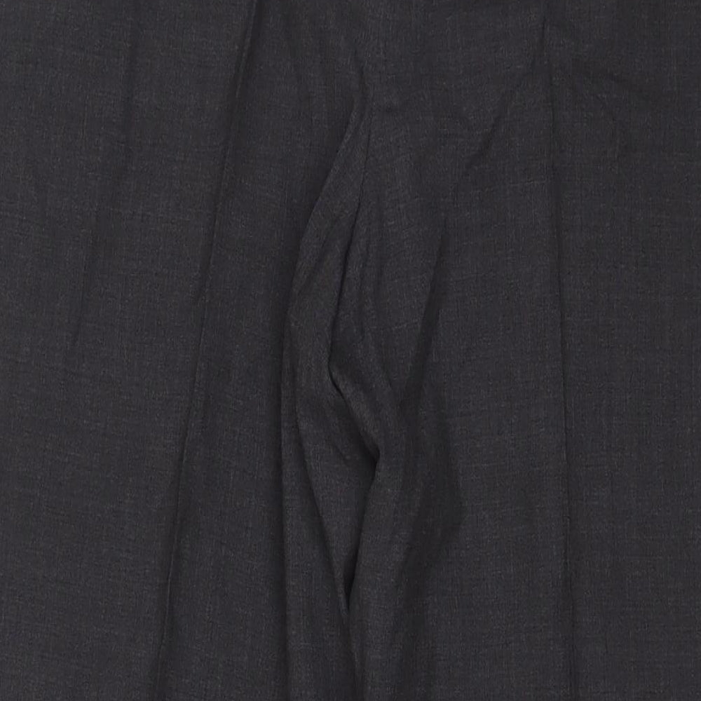 ARMANI Mens Grey Wool Trousers Size 40 in L31 in Regular Zip