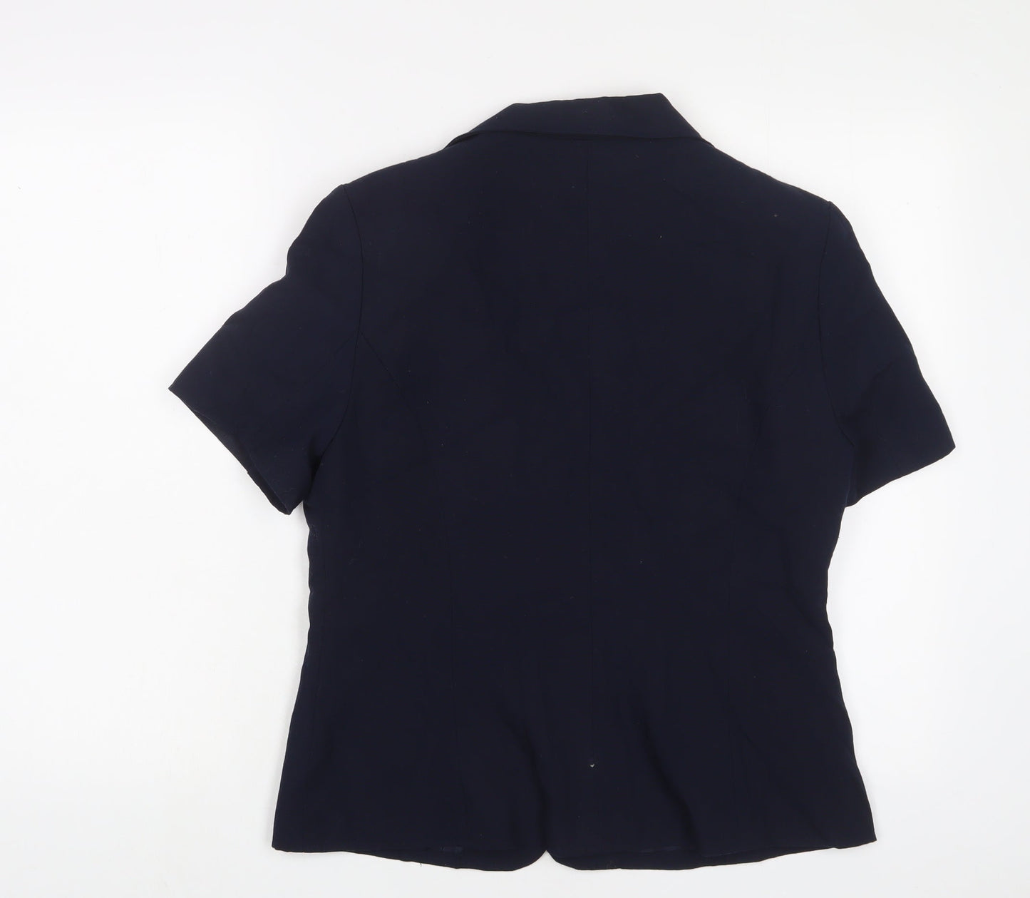 Damart Womens Blue Jacket Blazer Size 12 Button