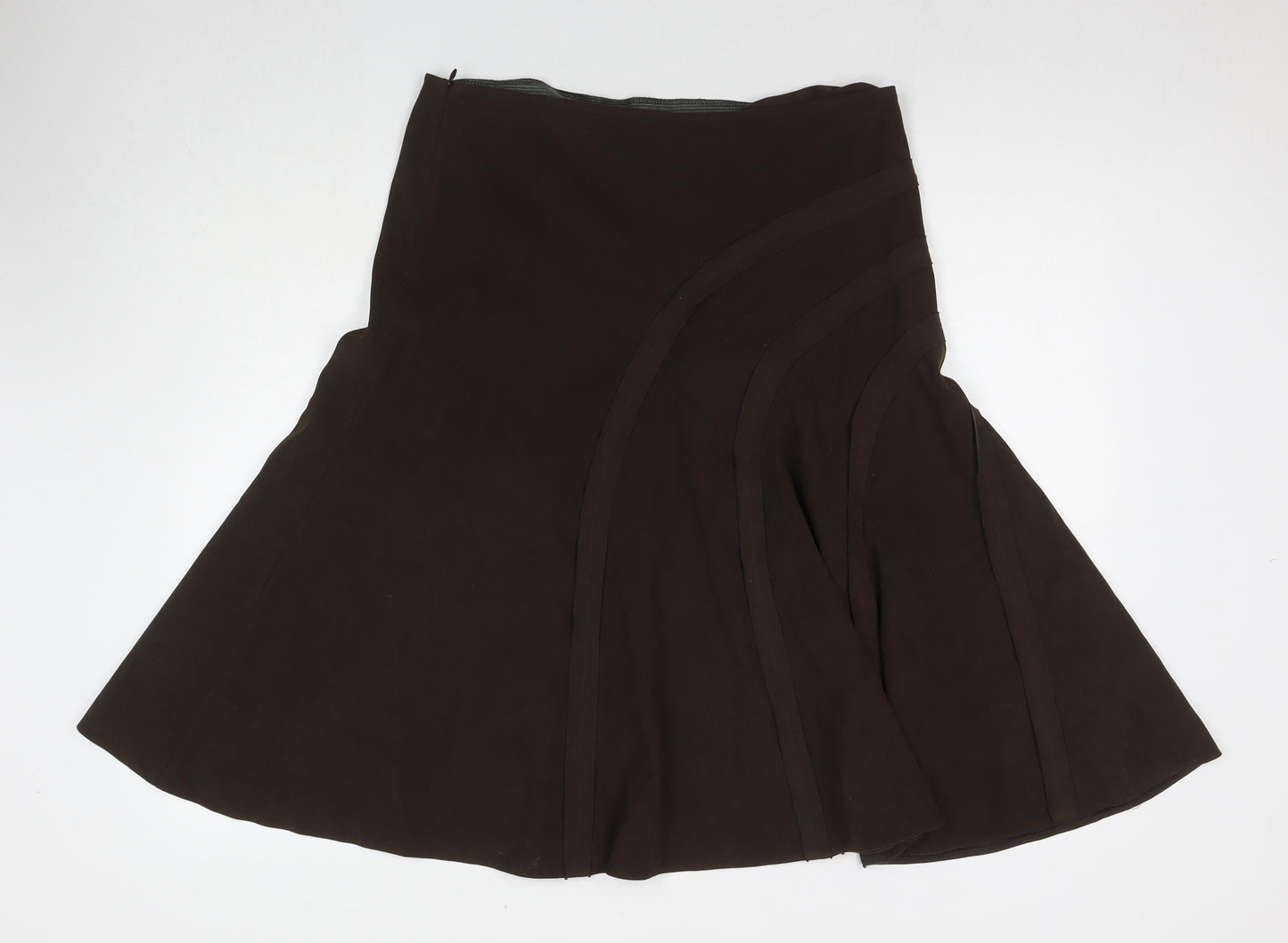 MK One Womens Brown Polyester A-Line Skirt Size 34 in Zip