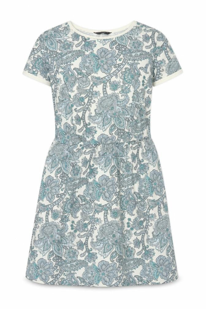 Dorothy Perkins Womens Blue Floral Polyester A-Line Size 14 Round Neck Pullover