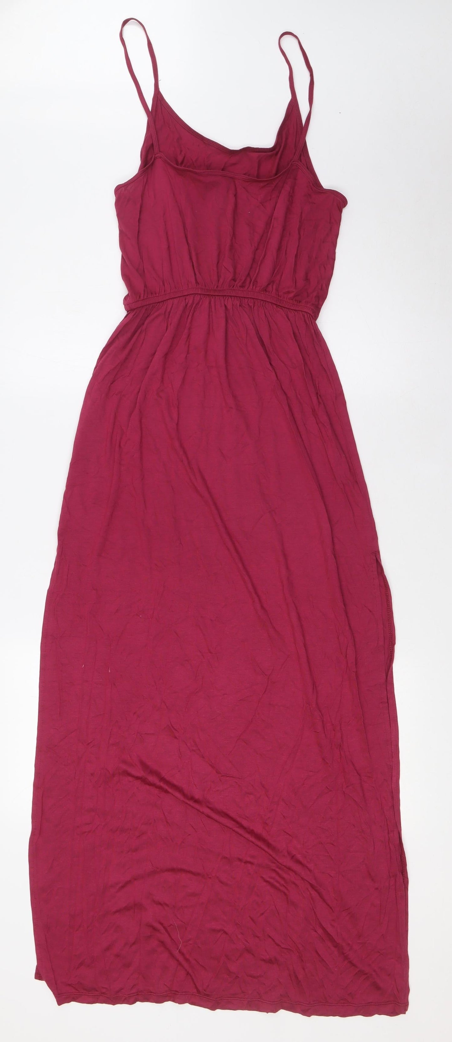 Divided by H&M Womens Red Viscose A-Line Size S Scoop Neck