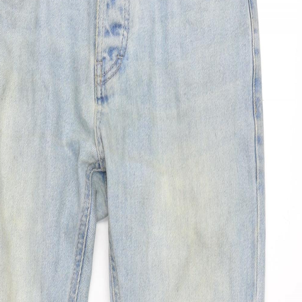 NEXT Mens Blue Cotton Skinny Jeans Size 28 in L28 in Regular Button
