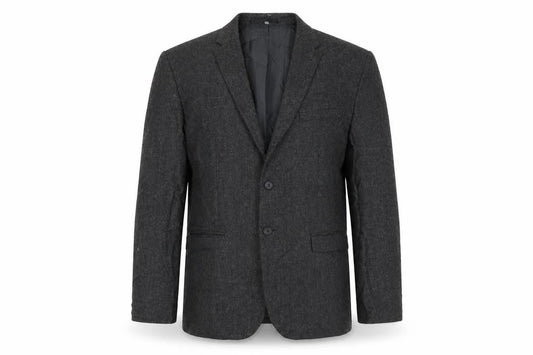 Front view of Taylor & Wright men’s grey jacket, size 44, button