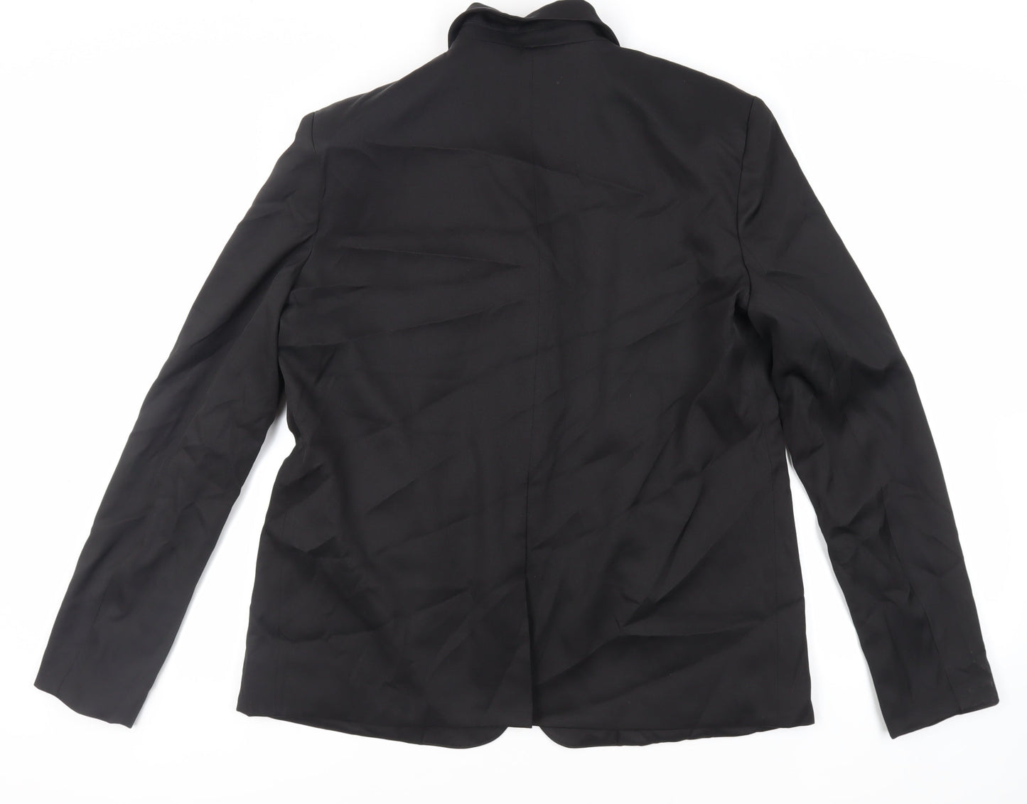 Misspap Womens Black Jacket Blazer Size 14 Button