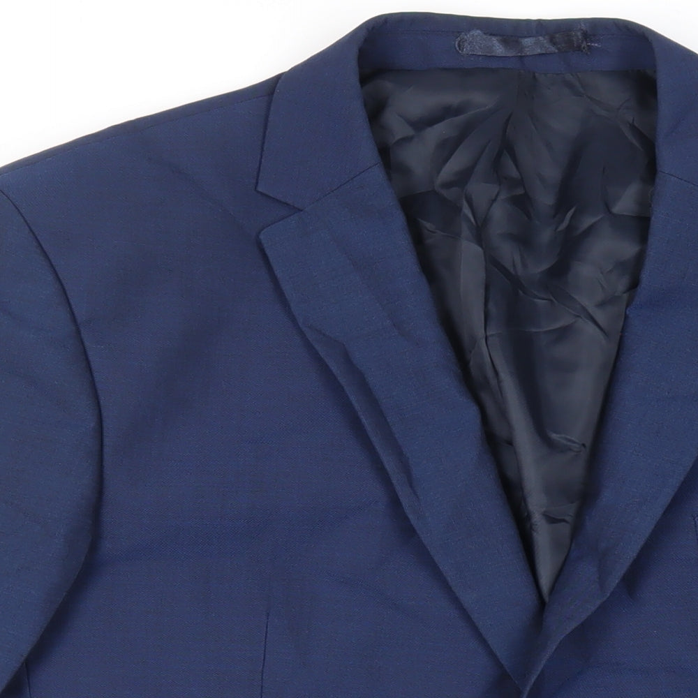 Debenhams Mens Blue Wool Jacket Suit Jacket Size 46 Regular