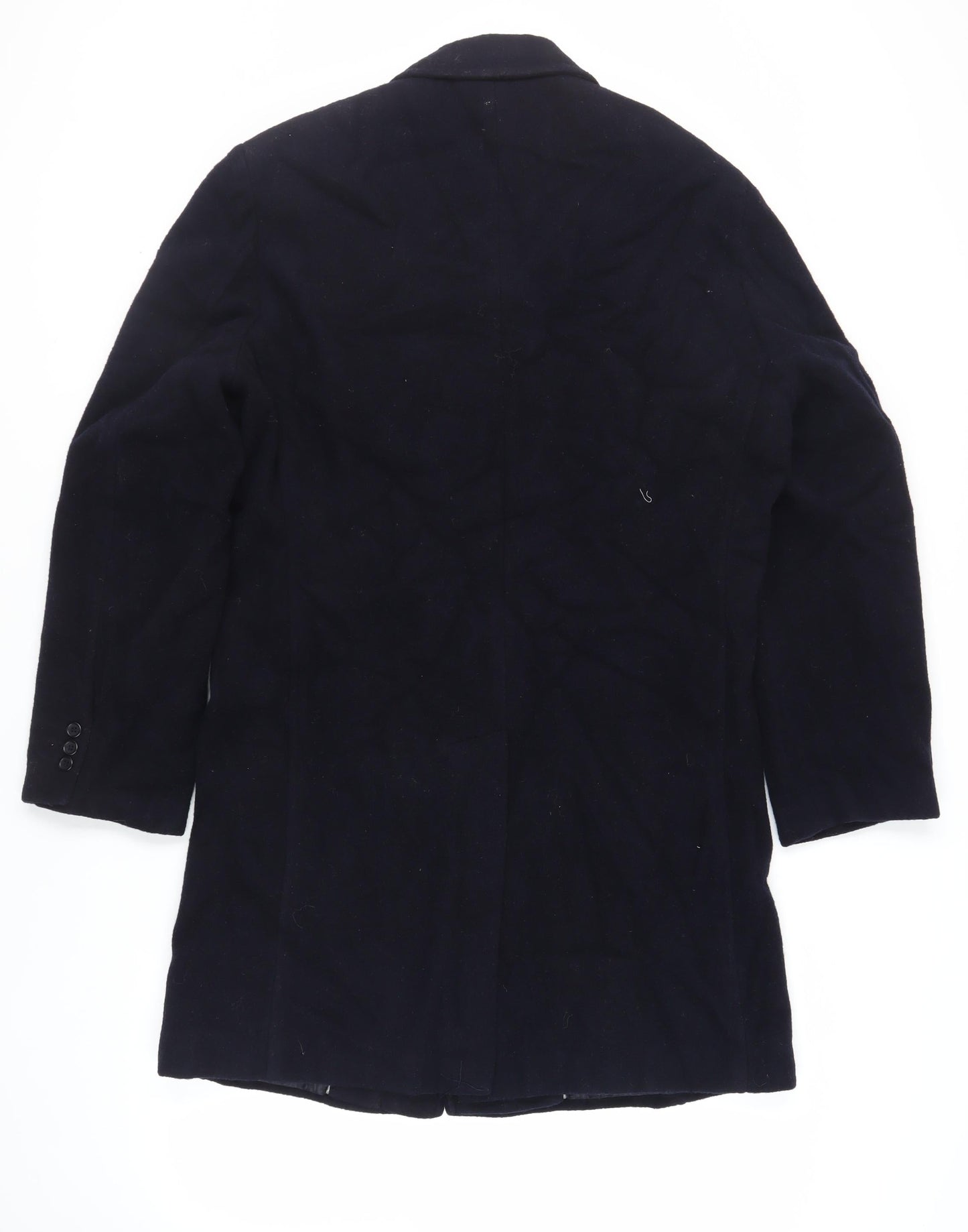 Bruce & Borough Mens Blue Overcoat Coat Size 40 Button