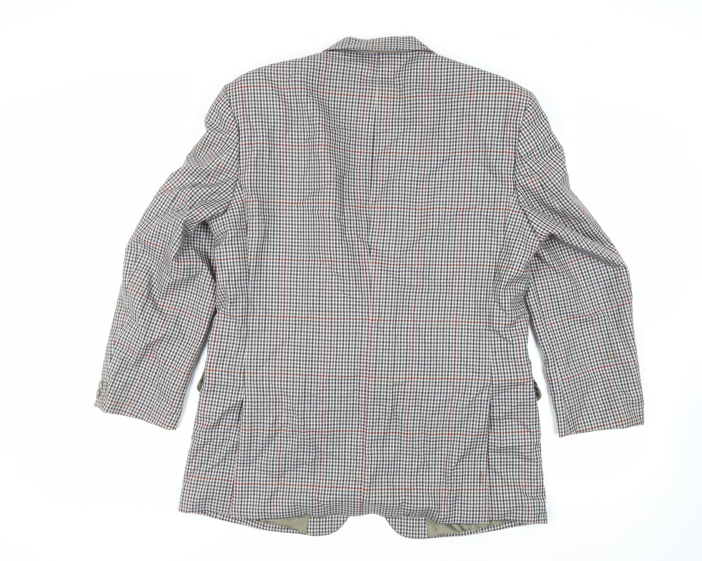 Skopes Mens Beige Check Polyester Jacket Blazer Size 42 Regular