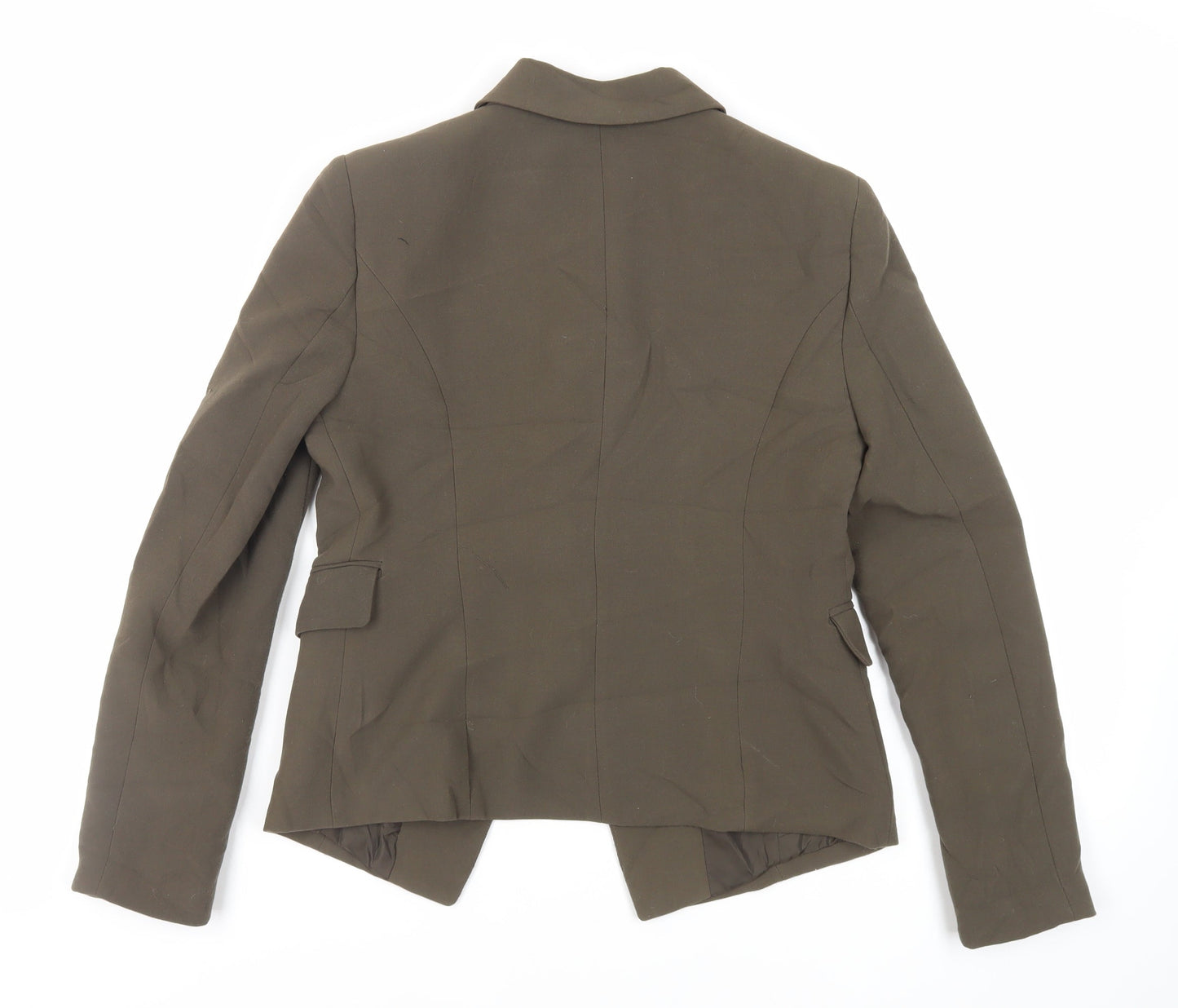 Mango Womens Green Jacket Blazer Size L Button