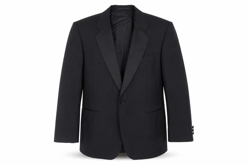 Marks and Spencer Mens Black Polyester Tuxedo Suit Jacket Size 42 Regular
