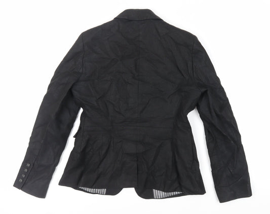 NEXT Womens Black Jacket Blazer Size 12 Snap
