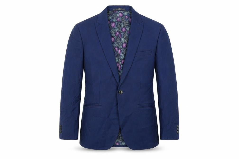 Marks and Spencer Mens Blue Polyester Jacket Suit Jacket Size 40 Regular