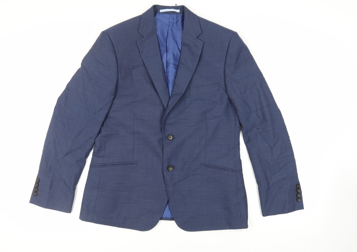 Marks and Spencer Mens Blue Wool Jacket Suit Jacket Size 40 Regular