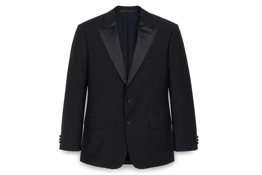 Marks and Spencer Mens Black Polyester Tuxedo Suit Jacket Size 44 Regular