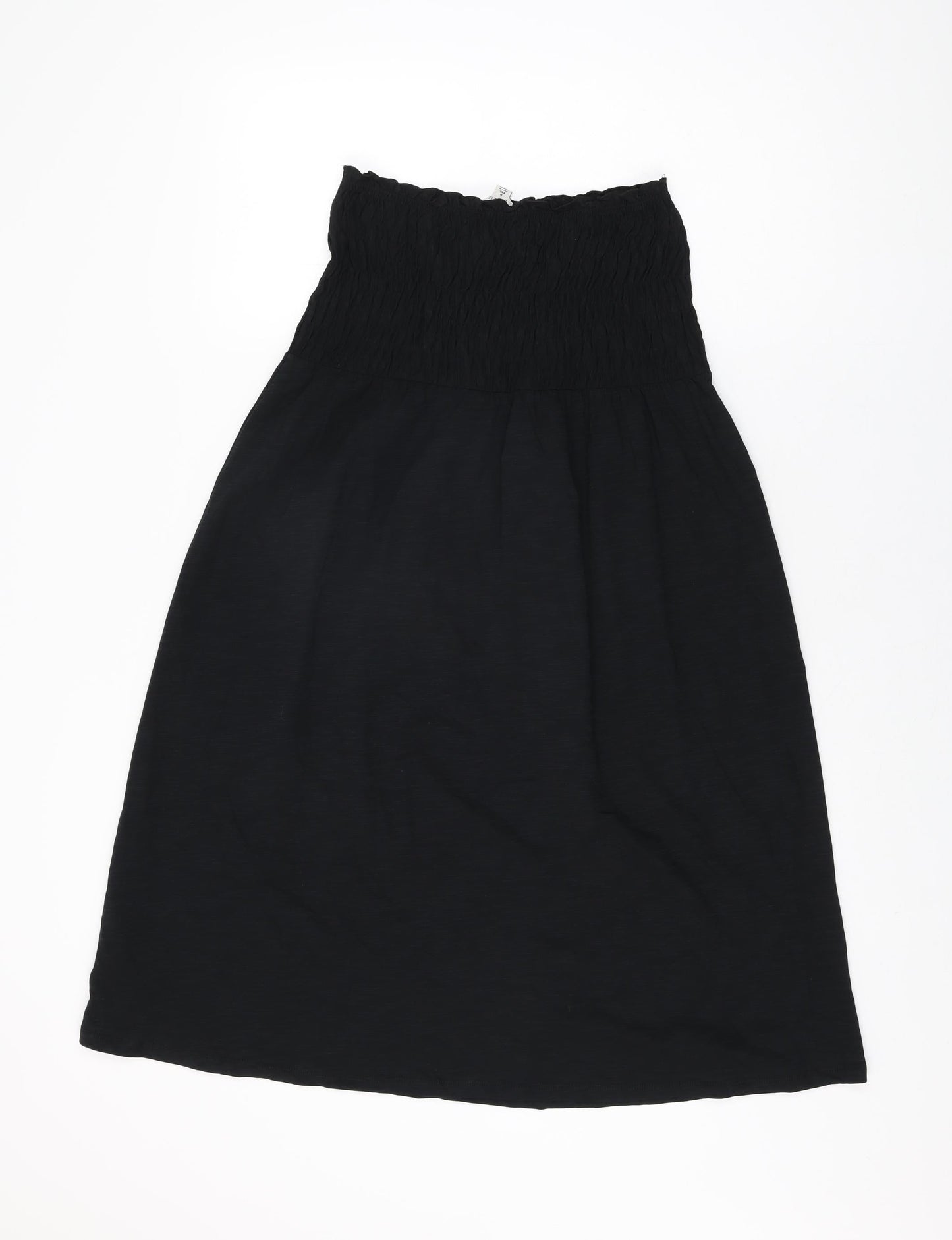 Marks and Spencer Womens Black Cotton Shift Size 8 Off the Shoulder Pullover
