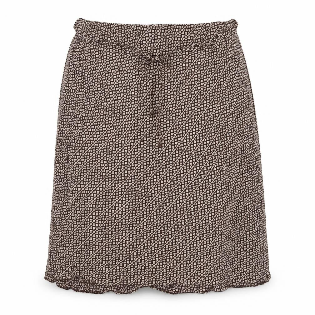 Essence Womens Brown Geometric Viscose A-Line Skirt Size 28