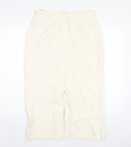 Betty Barclay Womens Ivory Viscose Straight & Pencil Skirt Size 16 Zip