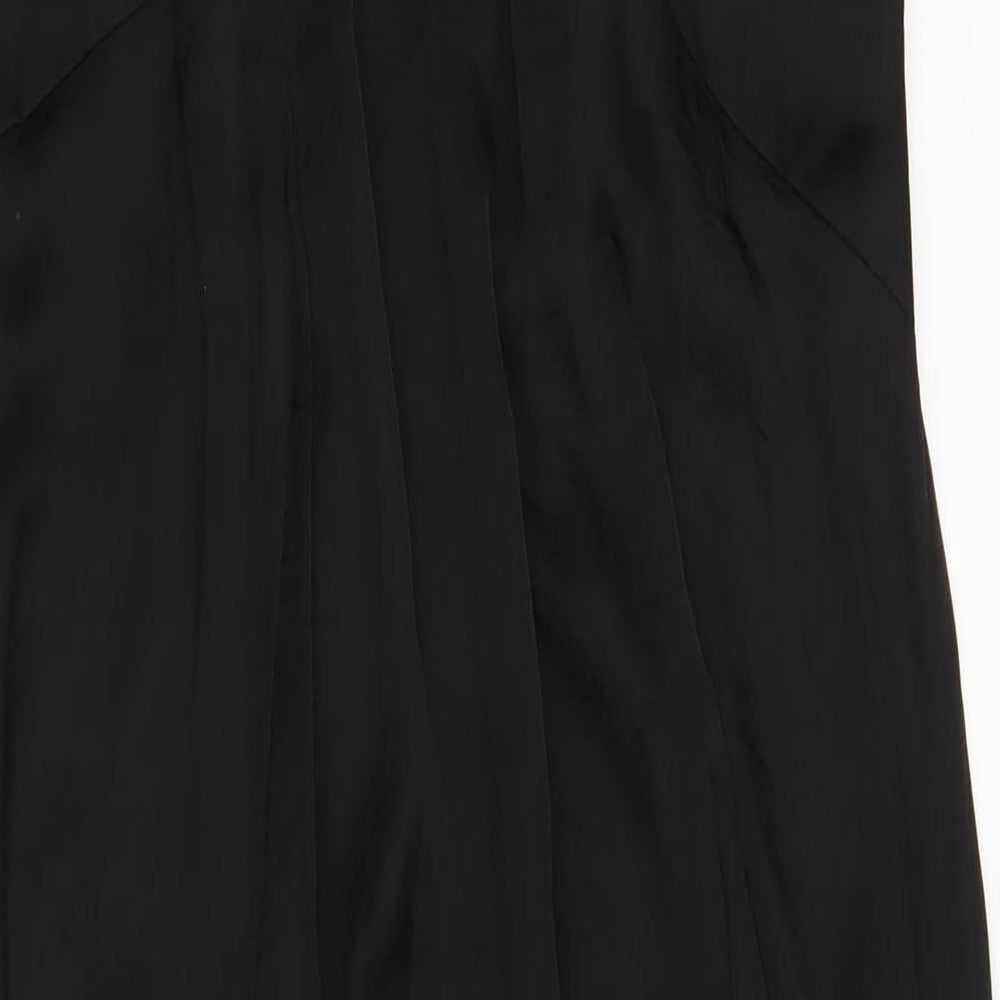ASOS Womens Black Polyester A-Line Size 8 V-Neck Pullover