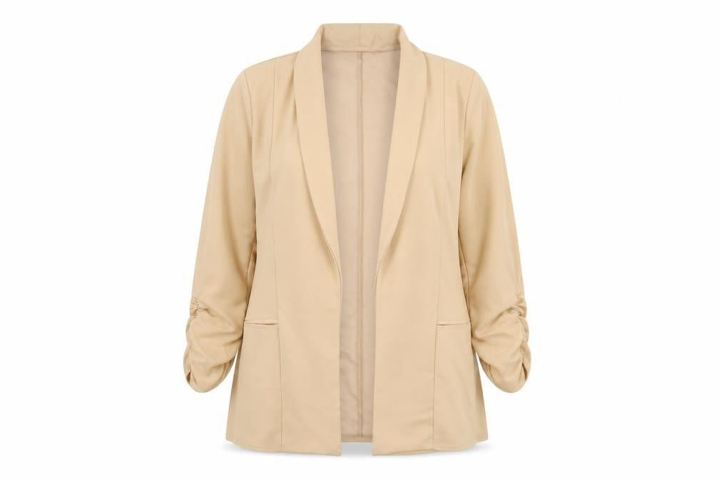 Boohoo Womens Beige Jacket Blazer Size 16