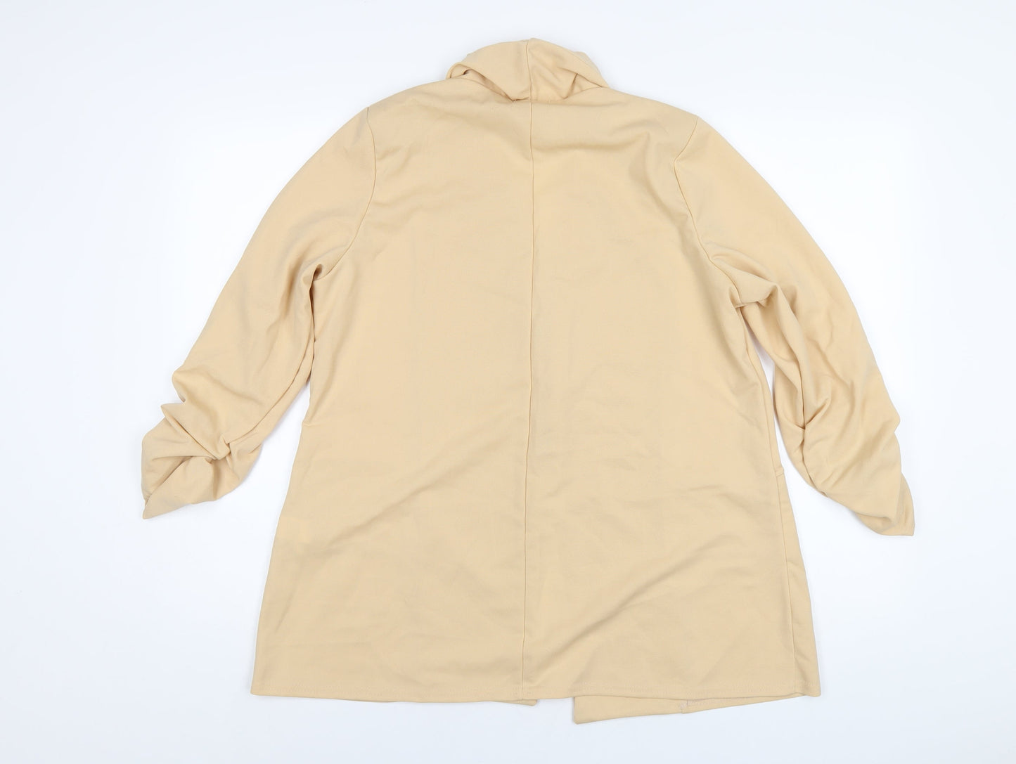 Boohoo Womens Beige Jacket Blazer Size 16