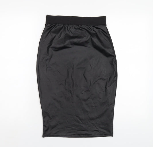 PARISIAN SIGNATURE Womens Black Polyester Straight & Pencil Skirt Size 12