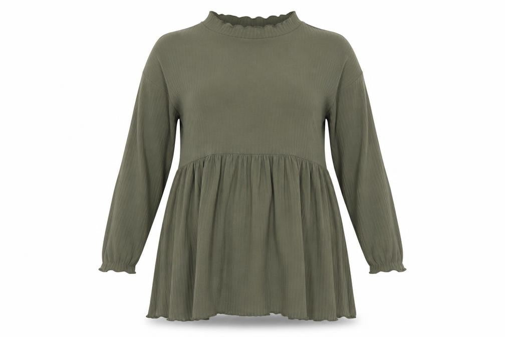 Limited Collection Womens Green Polyester A-Line Size 26 Round Neck