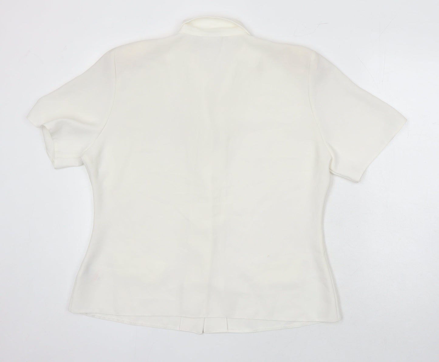 St Bernard Womens Ivory Polyester Tunic Blouse Size 16 Collared
