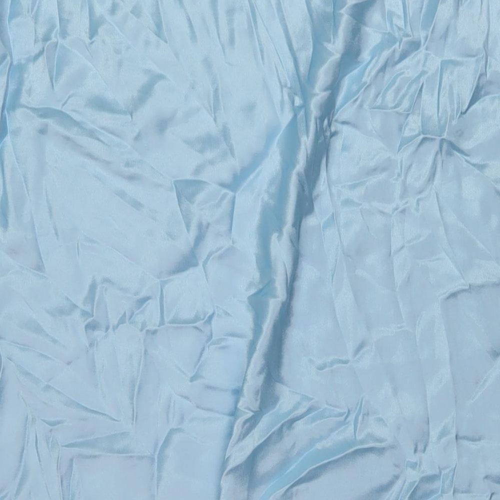 Marks and Spencer Womens Blue Polyester A-Line Skirt Size 24