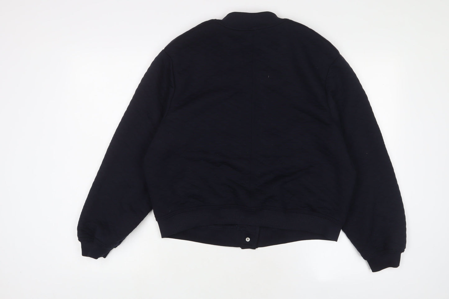 Marks and Spencer Womens Blue Polyester Full Zip Sweatshirt Size 14 Snap