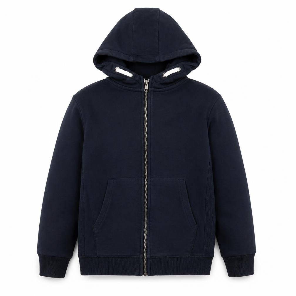 Marks & Spencer Boys Blue Cotton Full Zip Hoodie Size 10-11 Years Zip