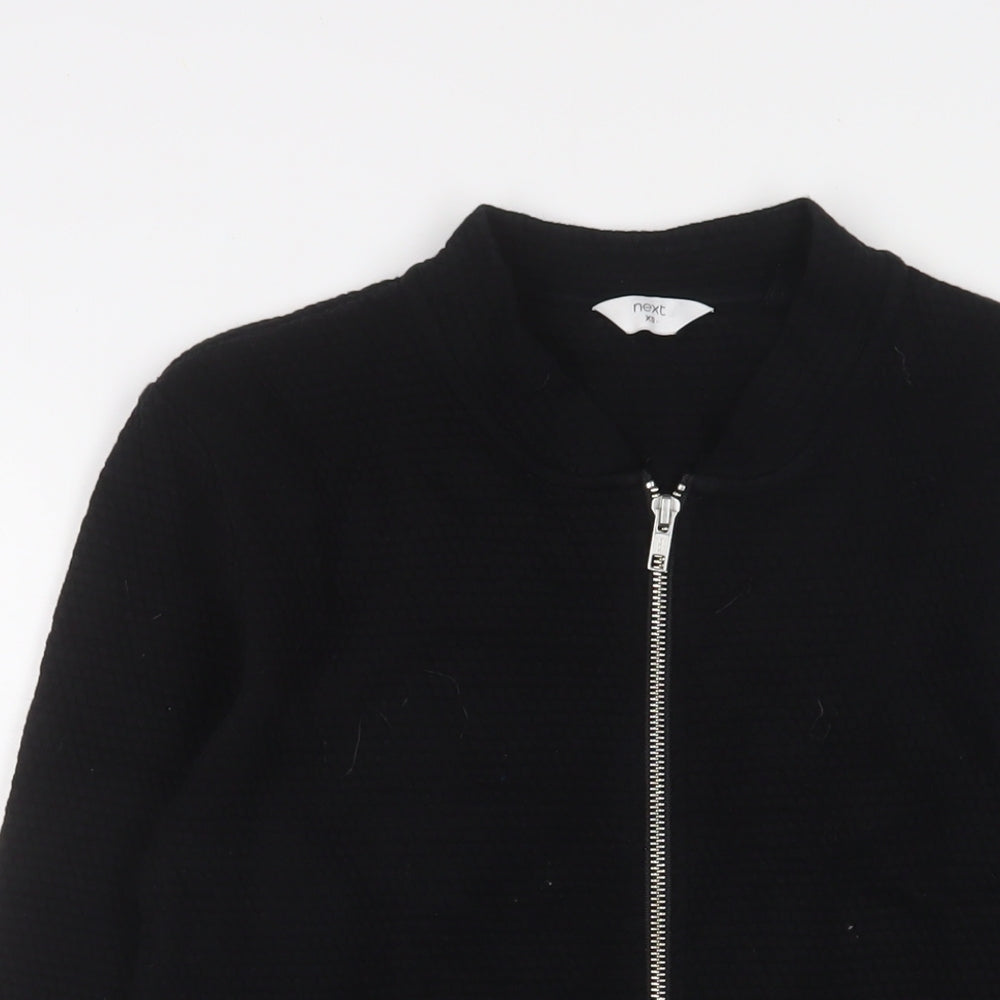 NEXT Mens Black Cotton Full Zip Sweatshirt Size XS