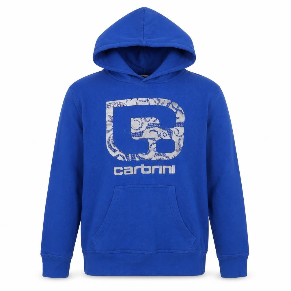 Carbrini Boys Blue Cotton Pullover Hoodie Size 13-14 Years Pullover