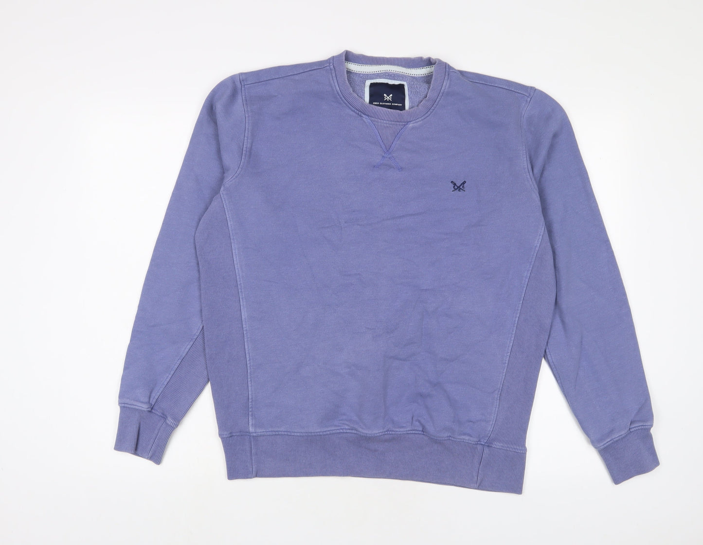 Crew Clothing Mens Purple Cotton Pullover Sweatshirt Size L