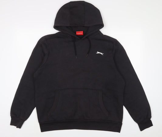 Slazenger Mens Black Cotton Pullover Hoodie Size M