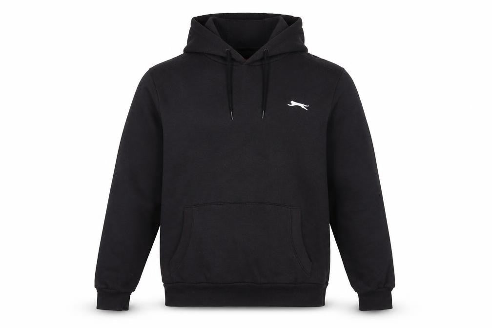 Mens UK M Regular Slazenger Black Pullover Hoodie