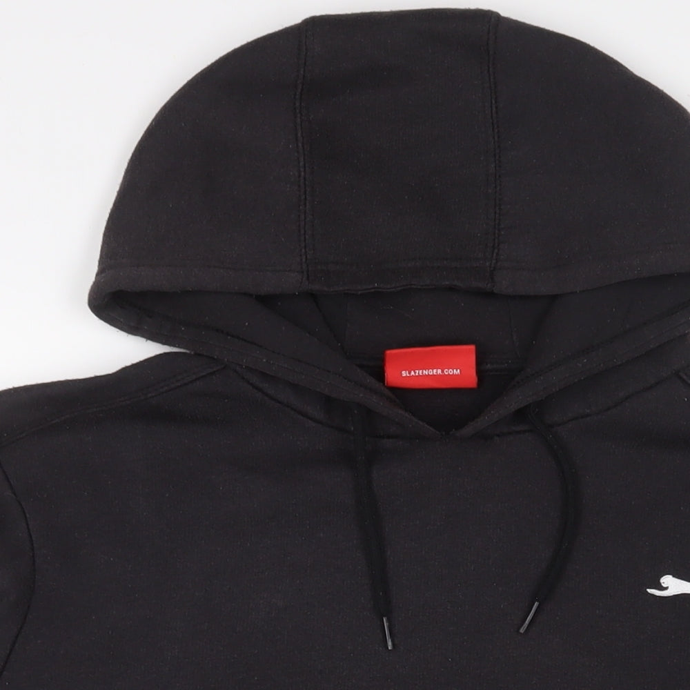 Slazenger Mens Black Cotton Pullover Hoodie Size M