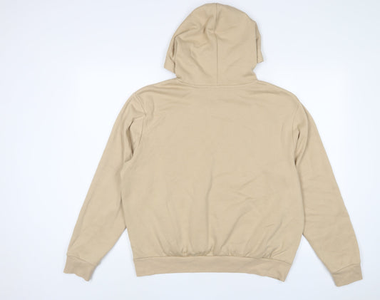 h7m Womens Beige Cotton Pullover Hoodie Size L Pullover
