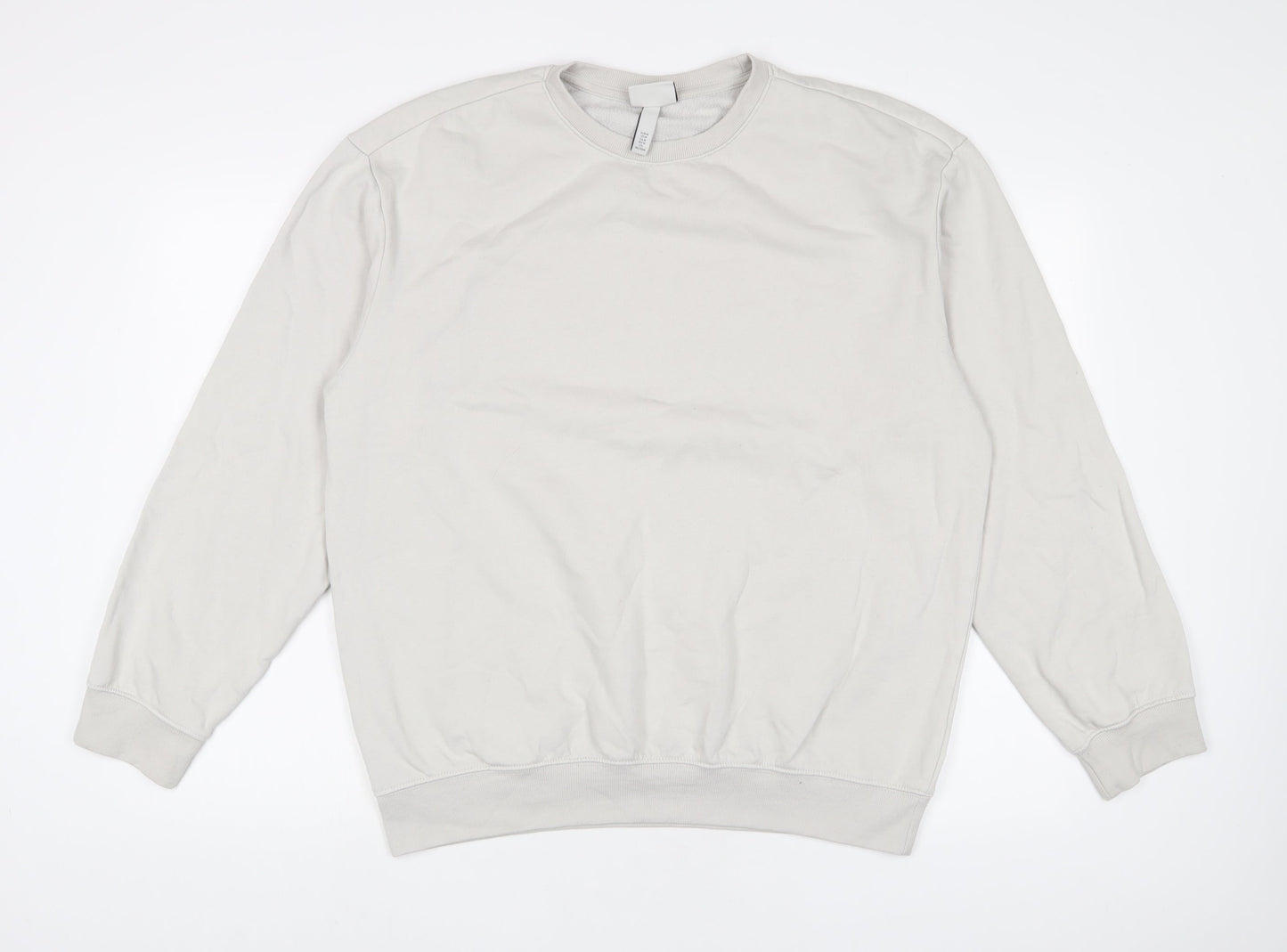 H&M Mens Grey Cotton Pullover Sweatshirt Size M