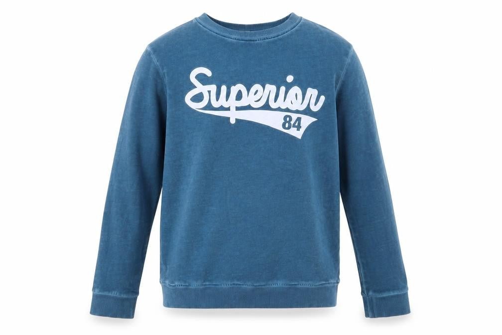 Marks and Spencer Boys Blue Cotton Pullover Sweatshirt Size 13-14 Years Pullover