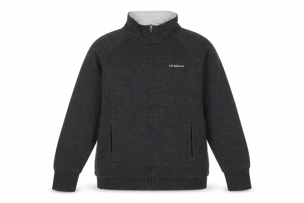 LA Gear Womens Grey Cotton Full Zip Sweatshirt Size 8 Zip - Logo, Embroidered