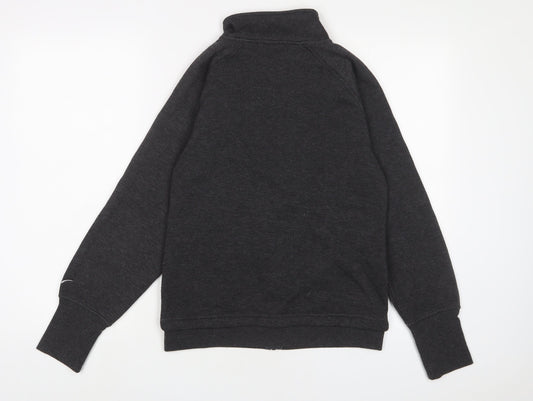 LA Gear Womens Grey Cotton Full Zip Sweatshirt Size 8 Zip - Logo, Embroidered