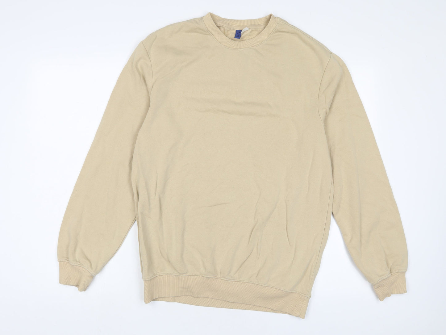 H&M Mens Beige Cotton Pullover Sweatshirt Size S