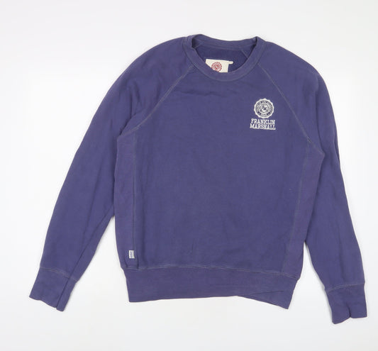 Franklin & Marshall Mens Purple Cotton Pullover Sweatshirt Size S