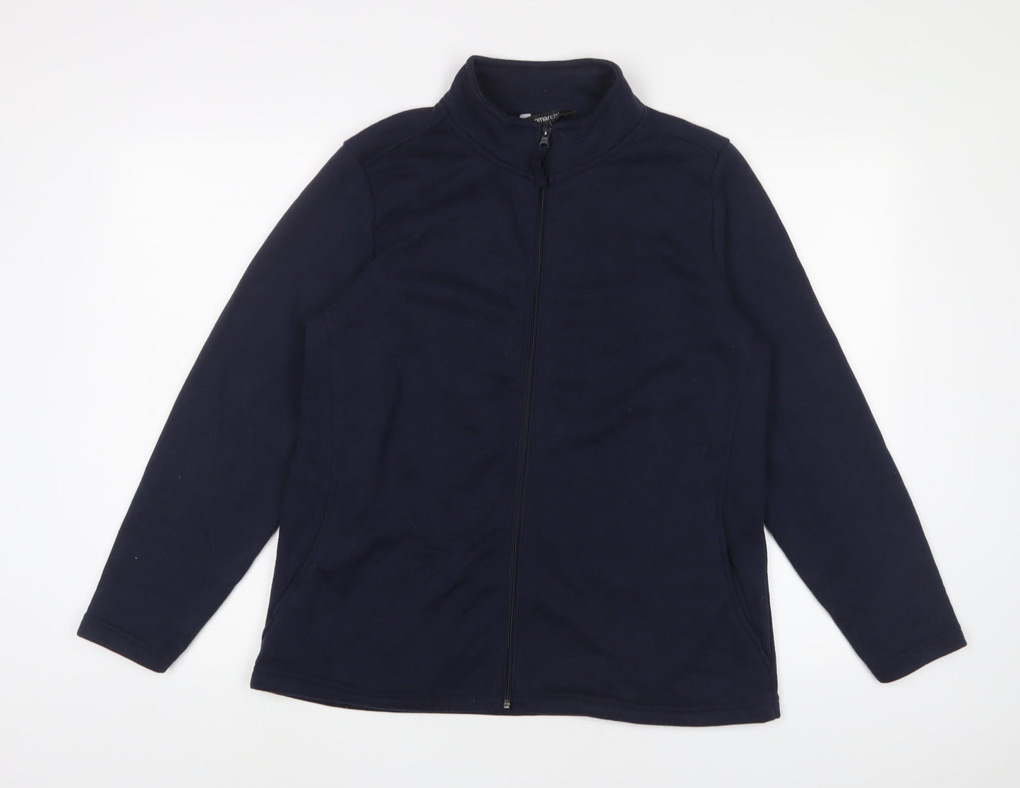 bonmar Womens Blue Polyester Full Zip Sweatshirt Size 16 Zip