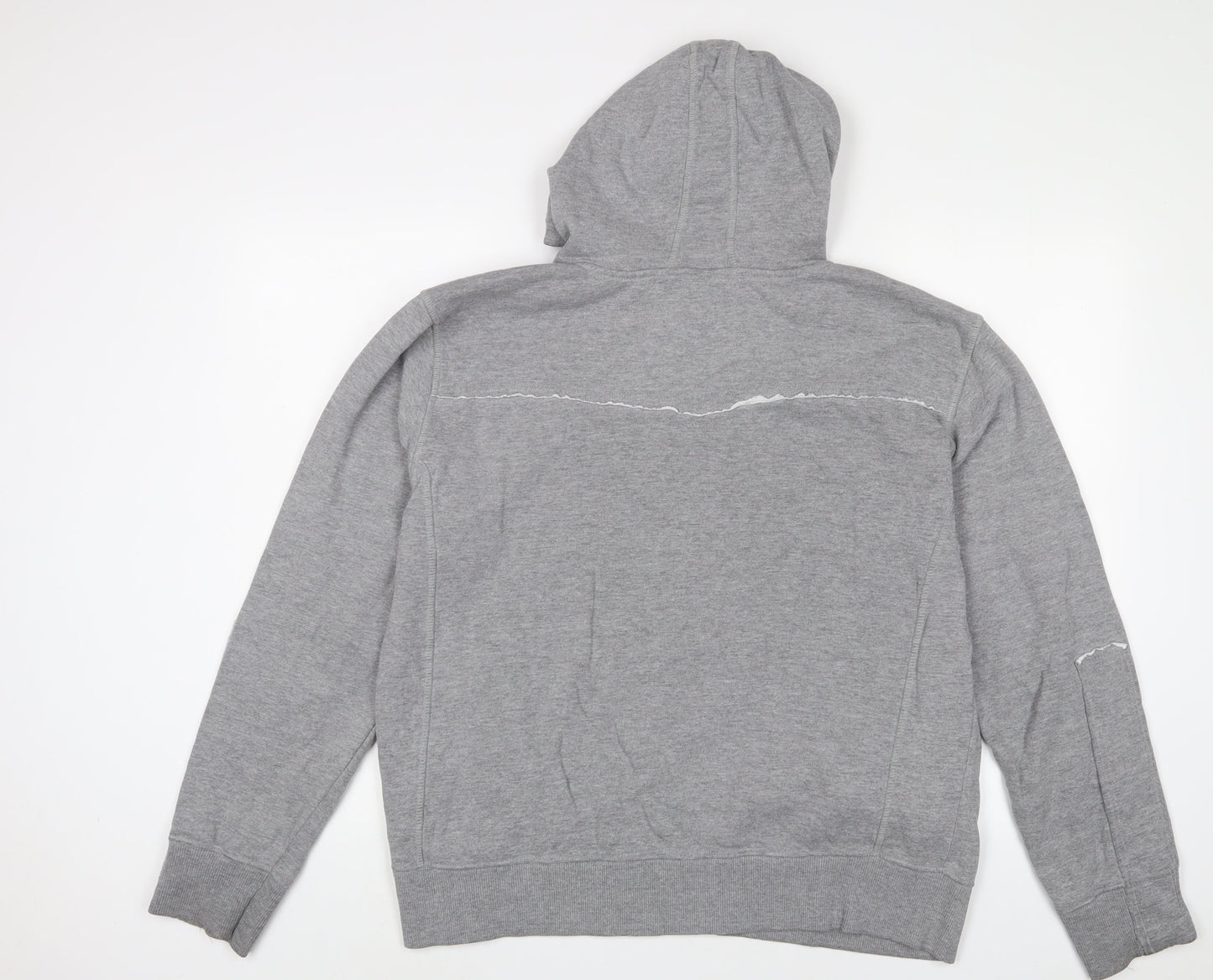 Selected Mens Grey Cotton Pullover Hoodie Size XL