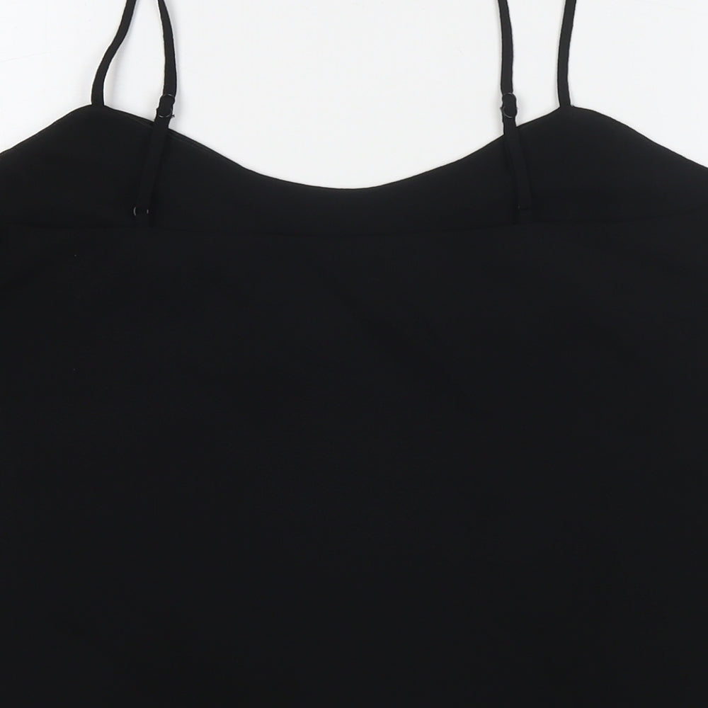 Roman Womens Black Polyester Basic Tank Size 16 Round Neck